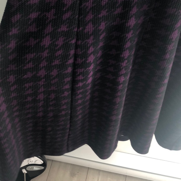 Purple and black houndstooth patterned dress XL - Picture 4 of 4